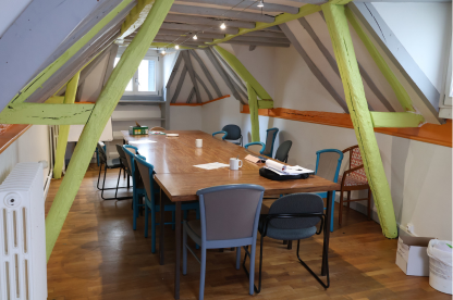 Salle-Rabelais-2 : Le hameau Saint Michel Hébergement mixité sociale à Tours : Hébergement solidaire Touraine, Mixité sociale et inclusion Tourisme, Hôtel associatif